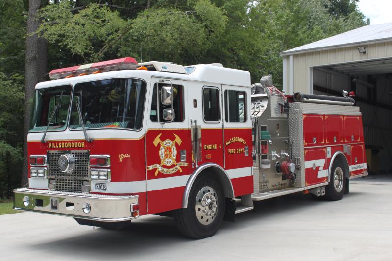 1996 KME Custom (reserve).  Hale 1500gpm / 750gal. Hillsborough's 4th Fire Truck.  Purchased in 1996 to replace 1980 Ford. Sold at auction to a department in Texas.